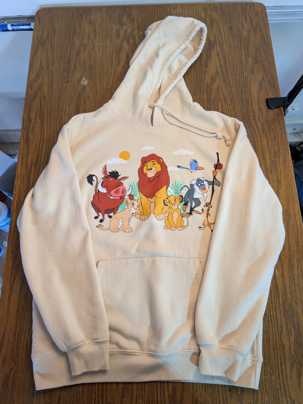 Disney Cream The Lion King Crewneck Sweatshirt - Multicolor Character Graphic